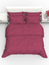 Blanc Dark Solid Color 100% Cotton Striped Satin 220 TC 3 Piece Bedding Set